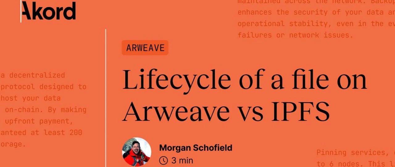 <b>Arweave 与 IPFS 的文件生命周期对比</b>