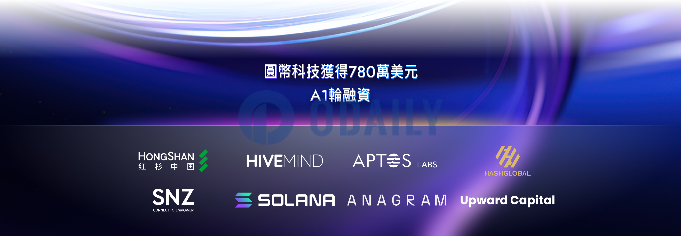 圆币科技完成780万美元A1轮融资，红杉中国、Solana Foundation等参投