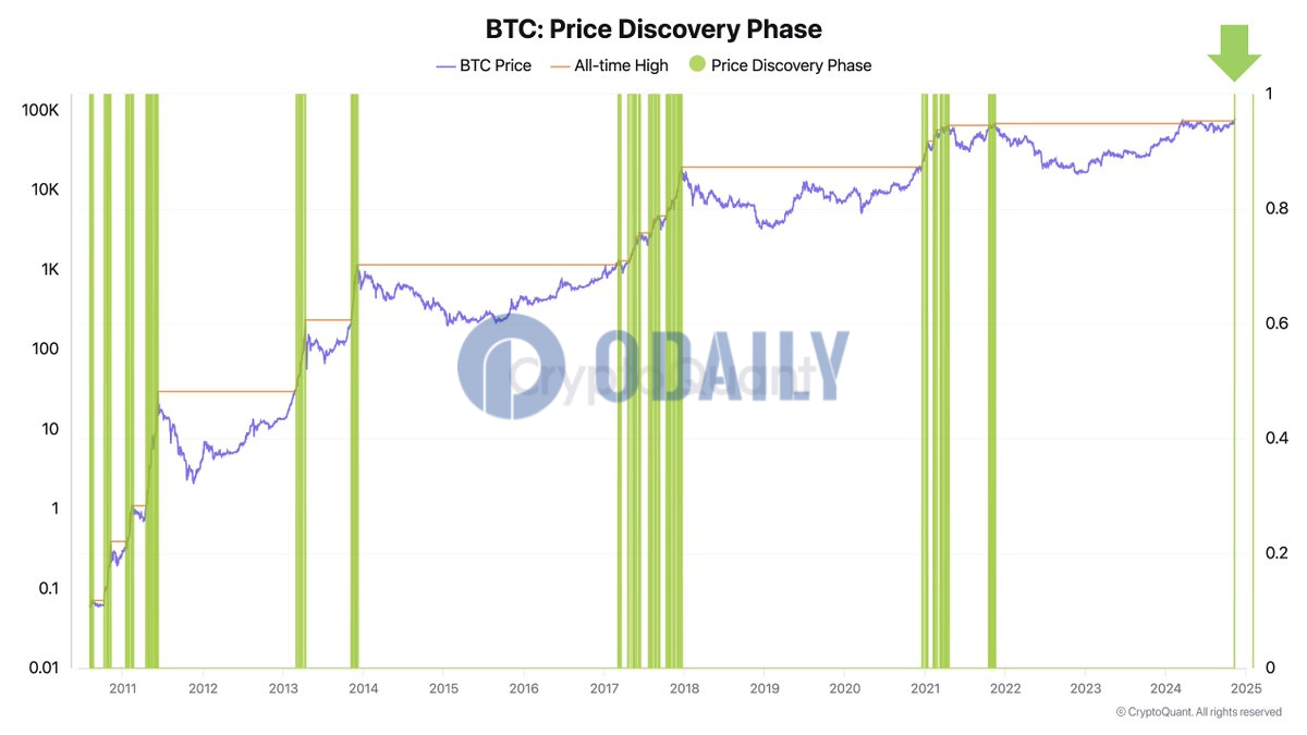 CryptoQuant CEO：比特币刚进入价格发现阶段，后续或将继续上涨